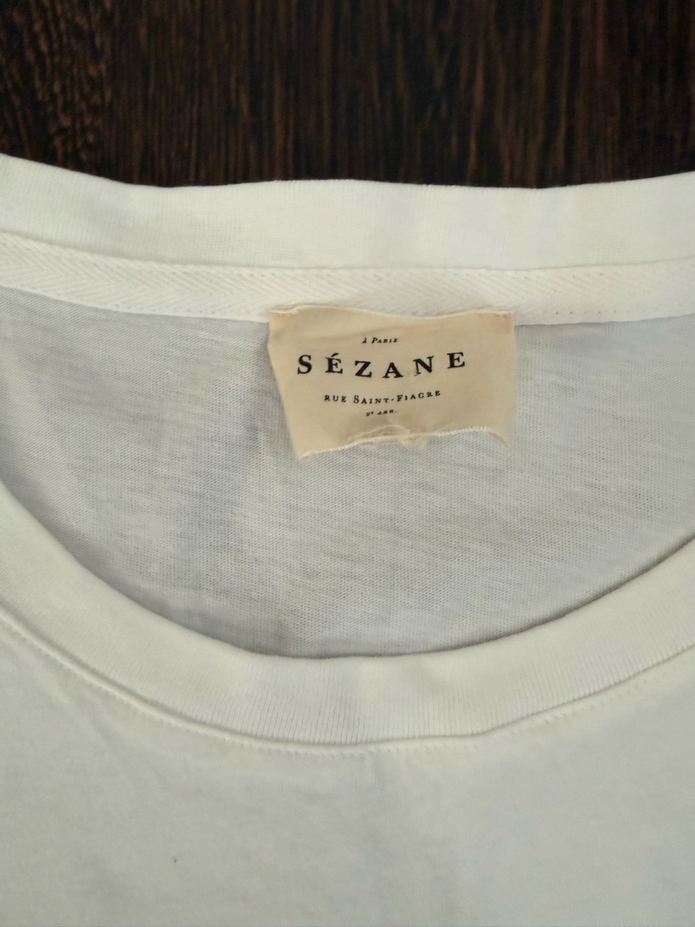 Sézane White T-Shirt with Blue 'PARADISO' Print Size XXL - Picture 3 of 8